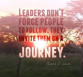 Leaders don't force people to follow.